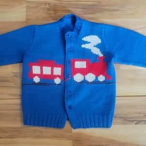Vintage 50s Childs Train Sweater